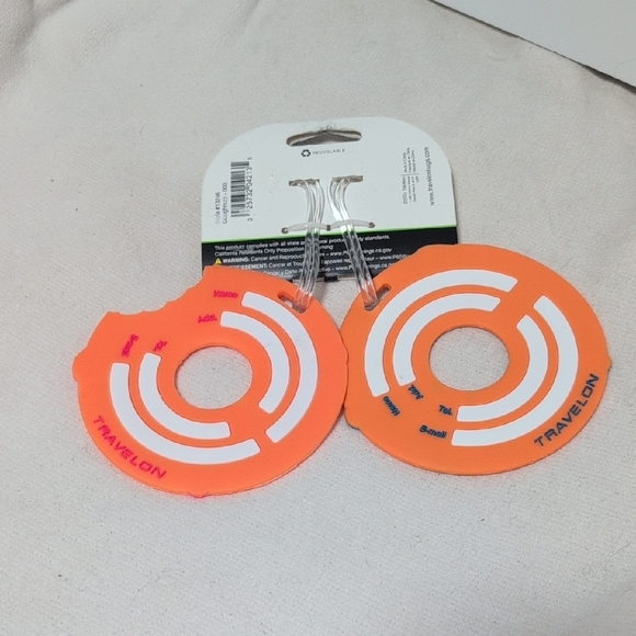 Travelon Donut Luggage Tags - Pink and Teal - Picture 4 of 7